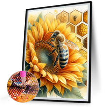 Load image into Gallery viewer, Diamond Painting - Full Round - flower bee (30*40CM)