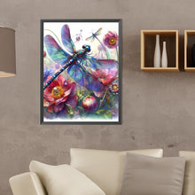 Load image into Gallery viewer, Diamond Painting - Full Round - romantic dragonfly (30*40CM)
