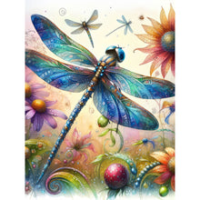 Load image into Gallery viewer, Diamond Painting - Full Round - romantic dragonfly (30*40CM)