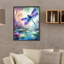 Load image into Gallery viewer, Diamond Painting - Full Round - romantic dragonfly (30*40CM)