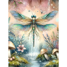 Load image into Gallery viewer, Diamond Painting - Full Round - romantic dragonfly (30*40CM)