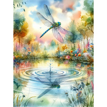Load image into Gallery viewer, Diamond Painting - Full Round - romantic dragonfly (30*40CM)