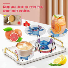 Load image into Gallery viewer, 8 Pcs Stitch Diamond Art Coasters With Holder Diamond Art Painting Coasters Kits