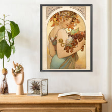 Load image into Gallery viewer, Diamond Painting - Full Round - Mucha girl (30*40CM)