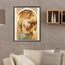 Load image into Gallery viewer, Diamond Painting - Full Round - Mucha girl (30*40CM)