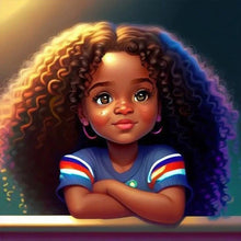 Load image into Gallery viewer, Diamond Painting - Full Round - Casual short sleeve curly hair girls (50*50CM)