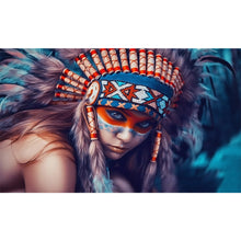 Load image into Gallery viewer, Diamond Painting - Full Round - indian girl (50*30CM)