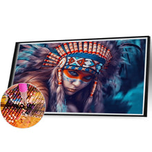 Load image into Gallery viewer, Diamond Painting - Full Round - indian girl (50*30CM)