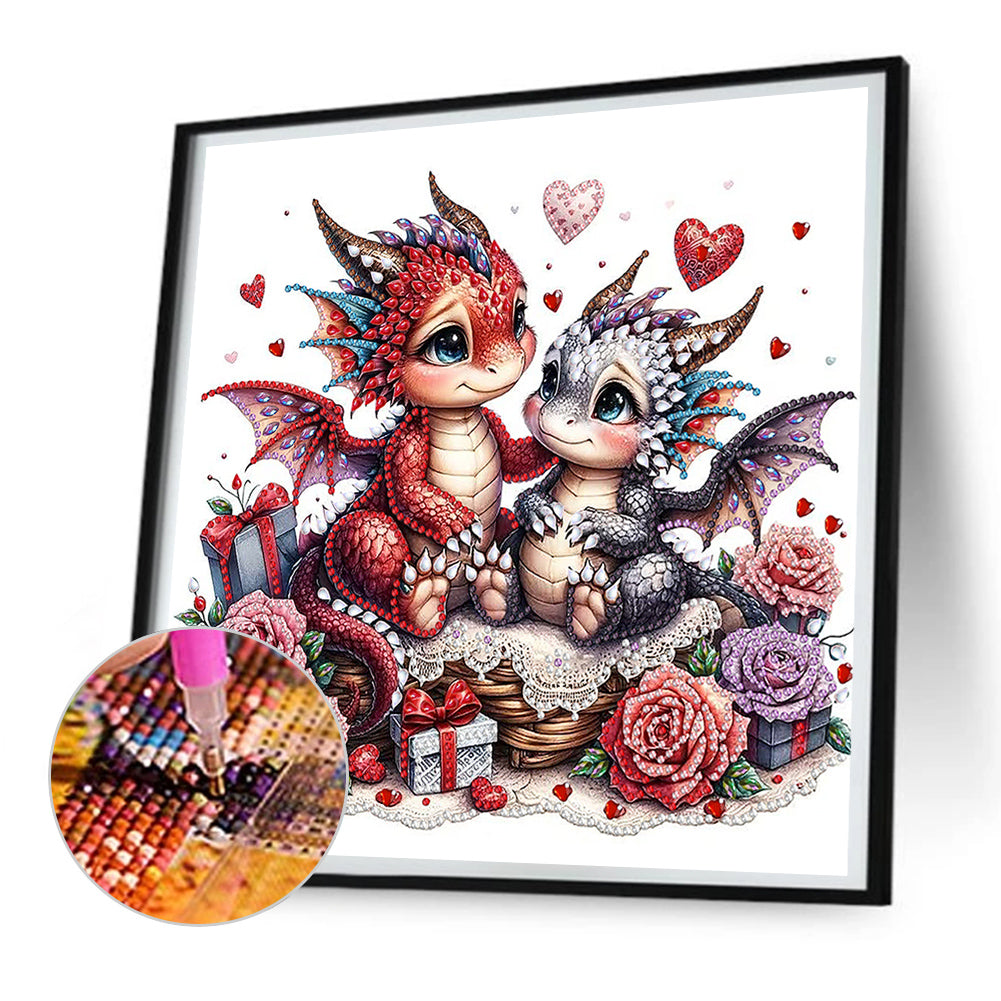 Diamond Painting - Partial Special Shaped - love unicorn (30*30CM)