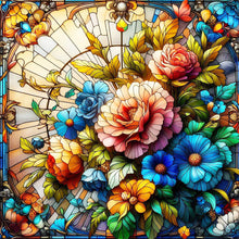 Load image into Gallery viewer, Diamond Painting - Full Round - glass art bouquet (30*30CM)