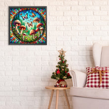Load image into Gallery viewer, Diamond Painting - Full Round - glass art butterfly mushroom (30*30CM)