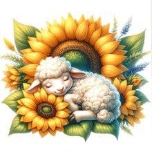 Load image into Gallery viewer, Diamond Painting - Full Round - Sheep and sunflowers (30*30CM)