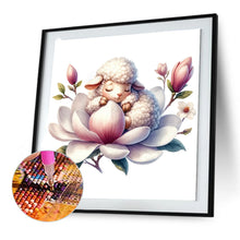Load image into Gallery viewer, Diamond Painting - Full Round - Sheep and magnolias (30*30CM)