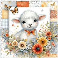 Load image into Gallery viewer, Diamond Painting - Full Round - Sheep and flowers (30*30CM)