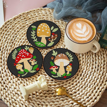 Load image into Gallery viewer, 6Pcs Diamond Art Coaster Diamond Art Painting Coaster Kit with Holder (Mushroom)