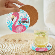Load image into Gallery viewer, 8 Pcs Diamond Art Coaster Diamond Art Painting Coaster Kit with Holder (Summer)