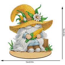 Load image into Gallery viewer, Single-Side Special Shape Desktop Diamond Art Kits for Home Decor (Farm Gnome)