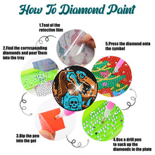 Load image into Gallery viewer, 8Pcs Diamond Art Painting Coasters Craft Kit with Holder for Gift (Abstract Art)