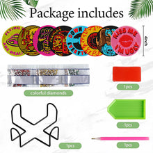 Load image into Gallery viewer, 8Pcs Diamond Art Painting Coasters Craft Kit with Holder for Gift (Abstract Art)
