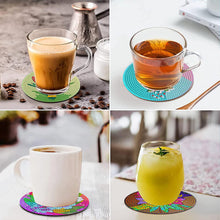 Load image into Gallery viewer, 8Pcs Diamond Art Painting Coasters Craft Kit with Holder for Gift (Color Flower)