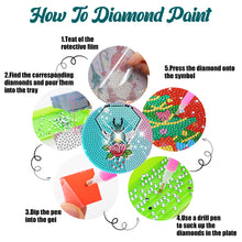 Load image into Gallery viewer, 8Pcs Diamond Art Painting Coasters Craft Kit with Holder for Gift (Color Flower)