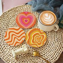 Load image into Gallery viewer, 8Pcs Diamond Art Painting Coasters Craft Kit with Holder for Gift (Fractal Art)