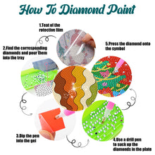 Load image into Gallery viewer, 8Pcs Diamond Art Painting Coasters Craft Kit with Holder for Gift (Fractal Art)
