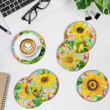 Load image into Gallery viewer, 8Pcs DIY Diamond Art Painting Coasters Craft Kit with Holder (Gorgeous Flower)