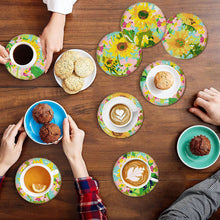 Load image into Gallery viewer, 8Pcs DIY Diamond Art Painting Coasters Craft Kit with Holder (Gorgeous Flower)