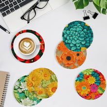 Load image into Gallery viewer, 8Pcs Diamond Art Painting Coasters Craft Kit with Holder (St. Patrick Day Gnome)