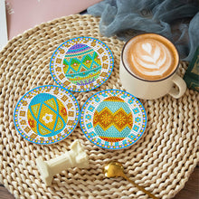 Load image into Gallery viewer, 8Pcs Diamond Art Painting Coasters Craft Kit with Holder for Gift(Vintage Plaid)