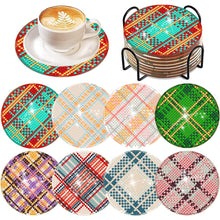 Load image into Gallery viewer, 8Pcs Diamond Art Painting Coasters Craft Kit with Holder for Gift (Abstract Art)