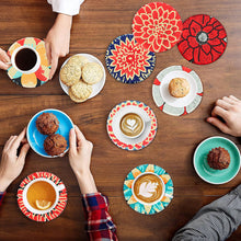 Load image into Gallery viewer, 8Pcs DIY Diamond Art Painting Coasters Craft Kit with Holder (Blooming Flower)