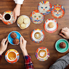 Load image into Gallery viewer, 8Pcs DIY Diamond Art Painting Coasters Craft Kit with Holder (Passionate Cat)