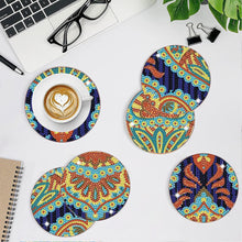 Load image into Gallery viewer, 8 Pcs Diamond Art Coaster Diamond Painting Coaster with Holder (Gorgeous Flower)