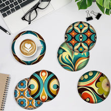 Load image into Gallery viewer, 8Pcs Diamond Art Coaster Diamond Painting Coaster with Holder (Marigold Pattern)