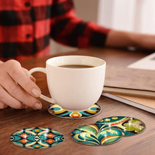 Load image into Gallery viewer, 8Pcs Diamond Art Coaster Diamond Painting Coaster with Holder (Marigold Pattern)