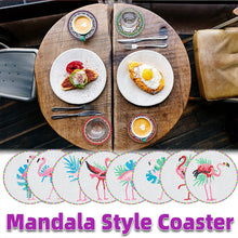 Load image into Gallery viewer, 8Pcs DIY Diamond Art Painting Coasters Craft Kit with Holder (Simple Flamingo)