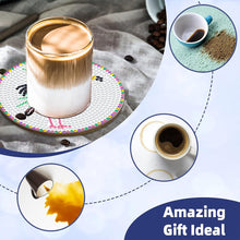 Load image into Gallery viewer, 8Pcs DIY Diamond Art Painting Coasters Craft Kit with Holder (Simple Flamingo)