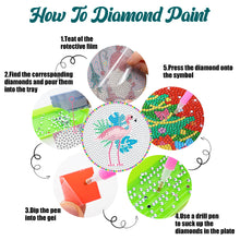 Load image into Gallery viewer, 8Pcs DIY Diamond Art Painting Coasters Craft Kit with Holder (Simple Flamingo)