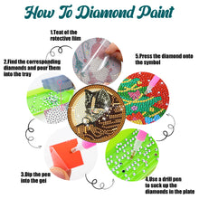 Load image into Gallery viewer, 8Pcs Diamond Art Painting Coasters Craft Kit with Holder for Gift (Farm Cat)