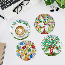 Load image into Gallery viewer, 8 Pcs Diamond Art Coasters Diamond Art Coasters Crafts for Gifts (Colorful Tree)