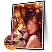 Load image into Gallery viewer, Diamond Painting - Full Round - A girl and a beast (40*55CM)