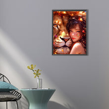 Load image into Gallery viewer, Diamond Painting - Full Round - A girl and a beast (40*55CM)