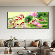 Load image into Gallery viewer, Diamond Painting - Full Round - lotus koi (105*45CM)