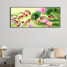 Load image into Gallery viewer, Diamond Painting - Full Round - lotus koi (105*45CM)