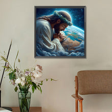 Load image into Gallery viewer, Diamond Painting - Full Round - Earth and Jesus (30*30CM)