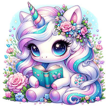 Load image into Gallery viewer, Diamond Painting - Full Square - Reading Unicorn (30*30CM)