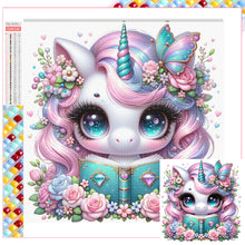 Load image into Gallery viewer, Diamond Painting - Full Square - Reading Unicorn (30*30CM)