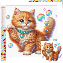 Load image into Gallery viewer, Diamond Painting - Full Square - cute kitten (30*30CM)